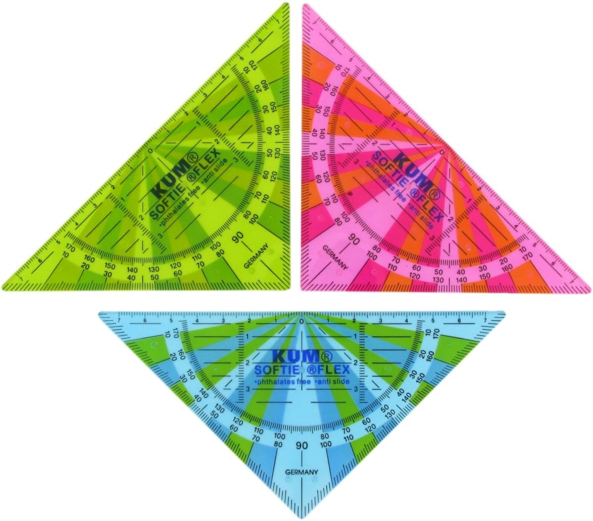 Geodreieck & Lineal Set Mit Griff – Flexibles, Transparentes Material, Für Schule & Büro