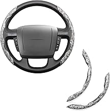 MEWANT Universal Black Segmented Steering Wheel Cover with Liquid Feel for Ford Mondeo 2014-2020 Edge Galaxy