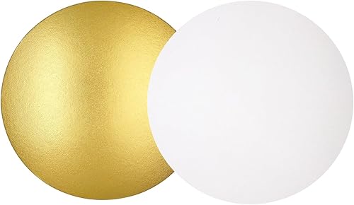 Miniatura 3 de 12 tableros para tartas, cartón base de pastel de 10 pulgadas, base circular para decoración de pasteles, dorado
