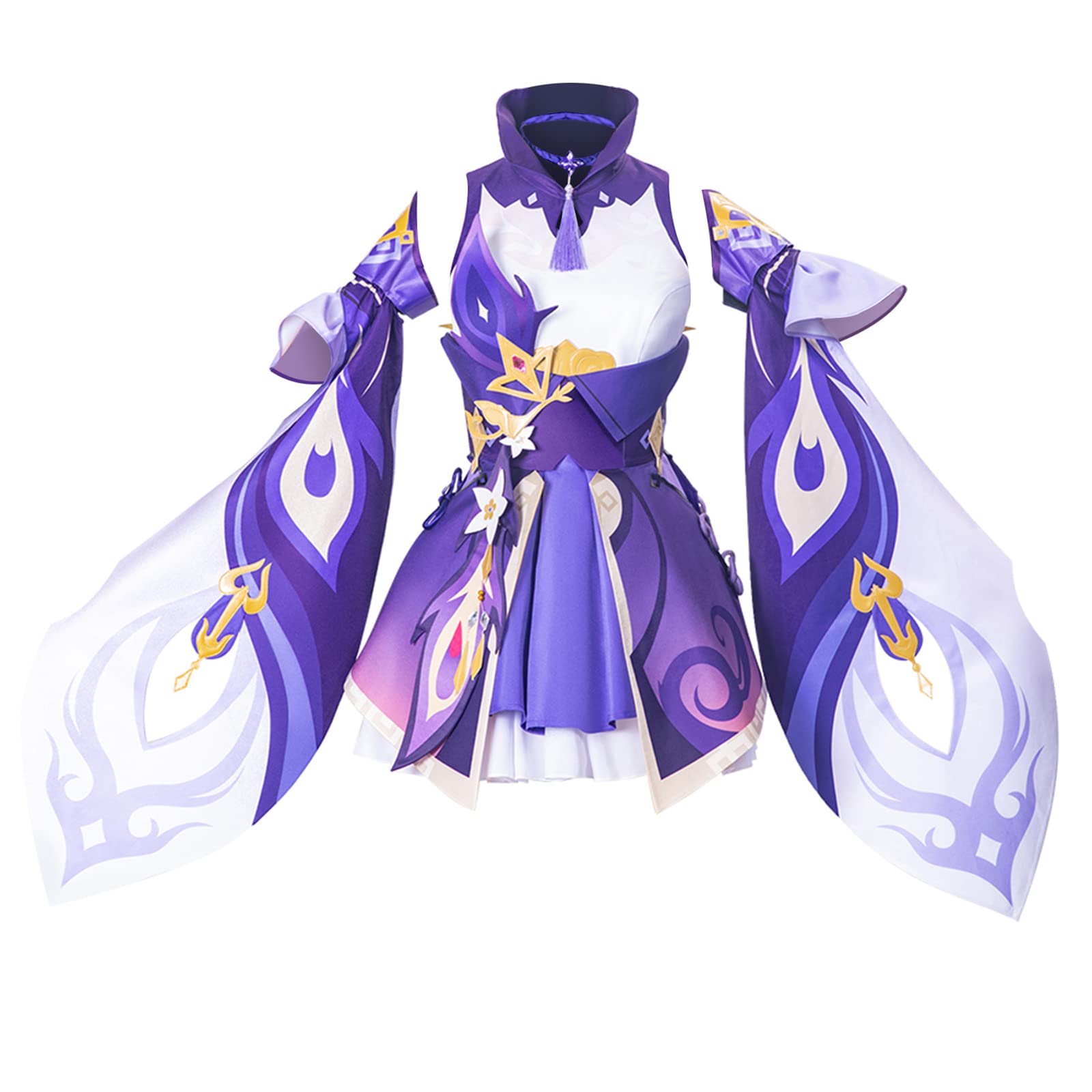 ULLAA Keqing Cosplay CostumeCute Skirt Suit from Genshin Impact for Anime Exhibition Halloween Masquerade,Purple