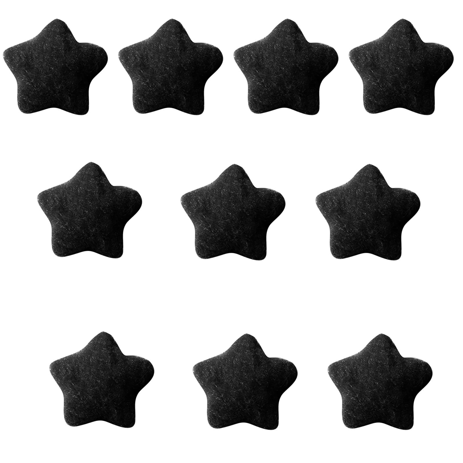 Buxuaaaa 10 Pcs Plush Star Patches Decorative Sew on Appliques for Hair Accessories, Dress, Bag, Scrapbooking Decor Plush Star Patches Appliques for Hairpin Shoes