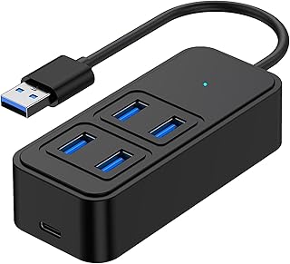 USB Hub 3.0 - Multiple 5-Port USB Port Extender - Fast Data Transfer USB Expander for Laptop, Flash Drive, HDD, Console, Printer, Camera, Keyboard, Mouse Baok