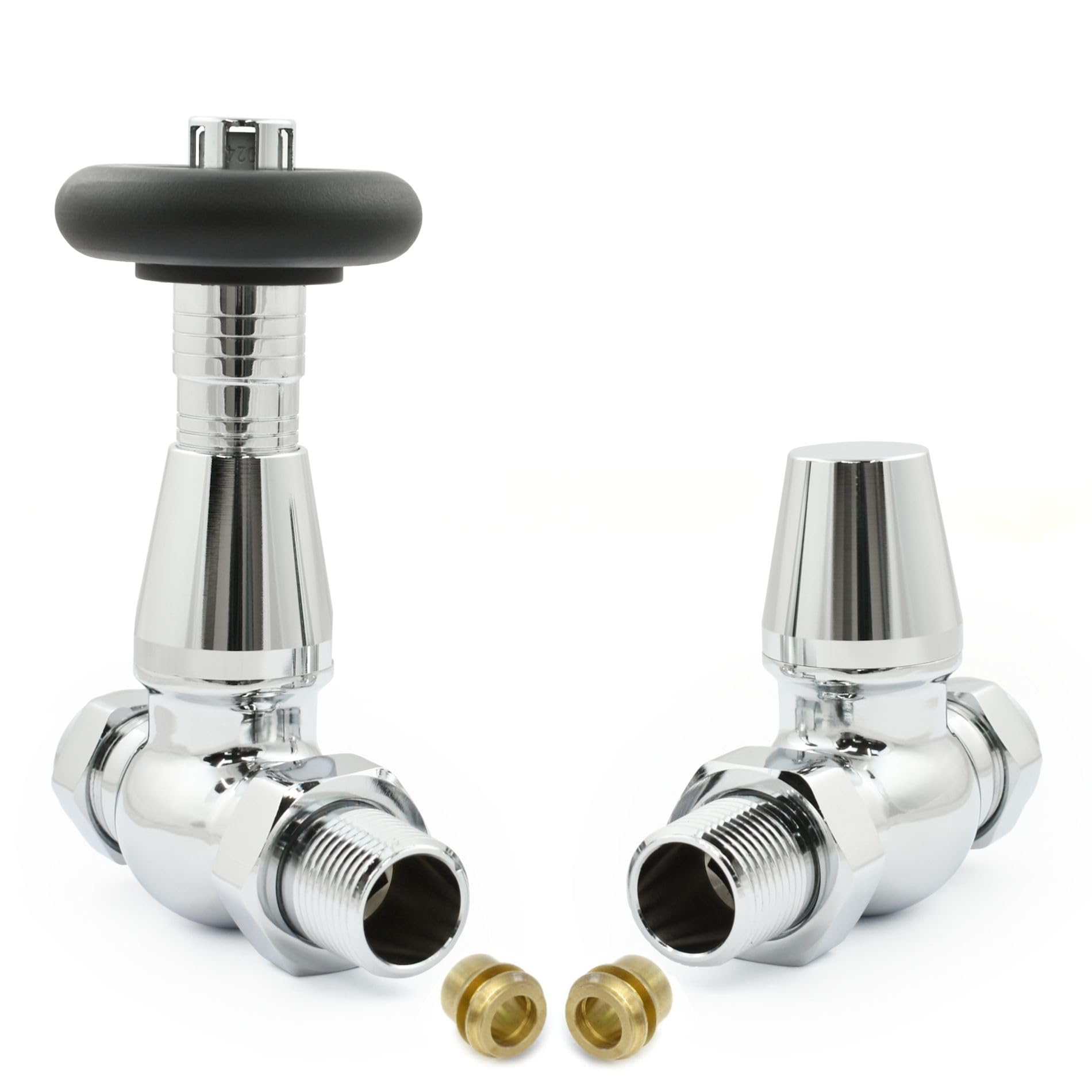 Hot Flow Chrome | Jordan Straight Thermostatic Radiator Valve 10Mm Compression (Chrome)