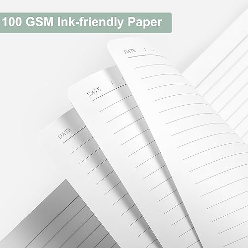 Miniatura 4 de CAGIE Cuaderno rayado, 320 páginas, cuaderno de rayas universitarias, diario grueso de papel de 3.53 ozyd, diario B5 de tapa dura de cuero para