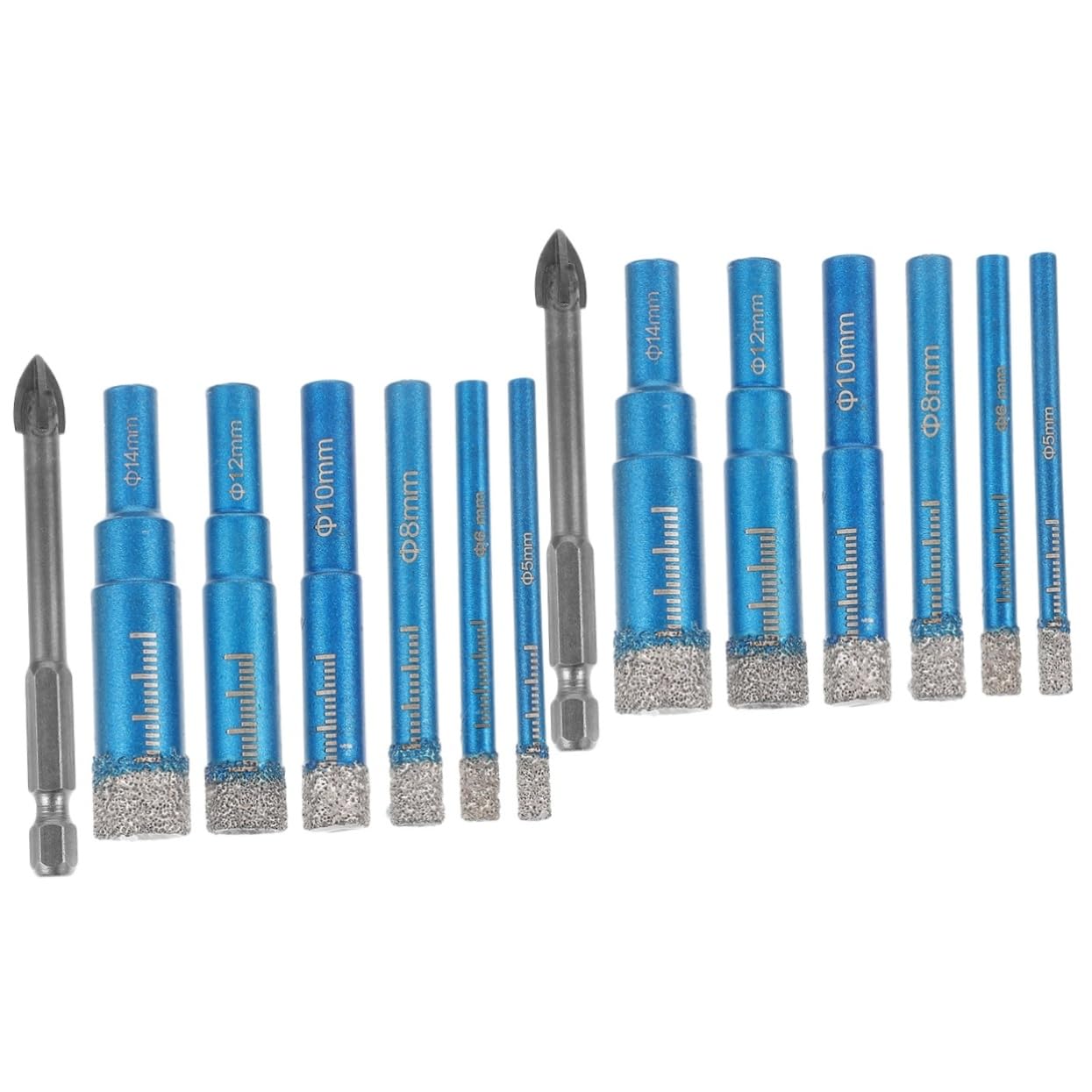 NUOBESTY 2 Set Di Utensili Per La Foratura Di Piastrelle Punte Da Trapano Kit Di Perforazione Per Piastrelle Punte Per La Foratura Di In Porcellana Utensili Per La Foratura