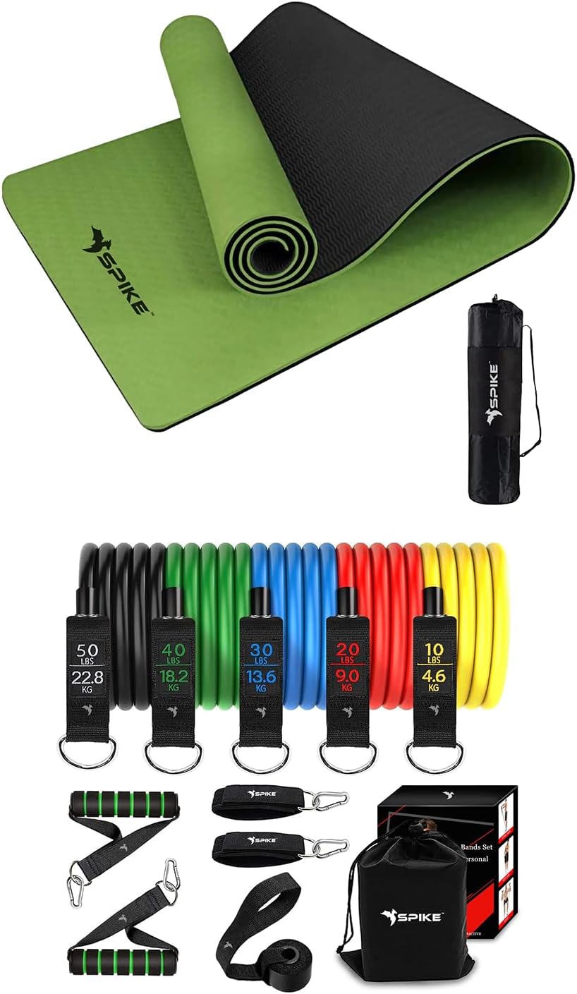 Spike Latex Resistance Band Set 11 in 1 for Men and Women for Home and Gym Exercise Pull Up Toning Bands