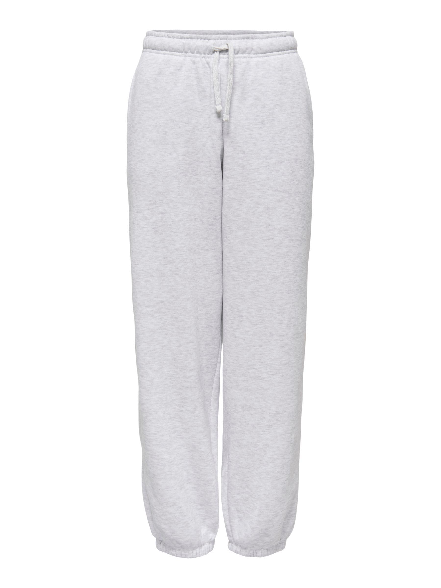 ONLY Womens Onlbest Cuff Pant SWT Noos, Light Grey Mix, M UK