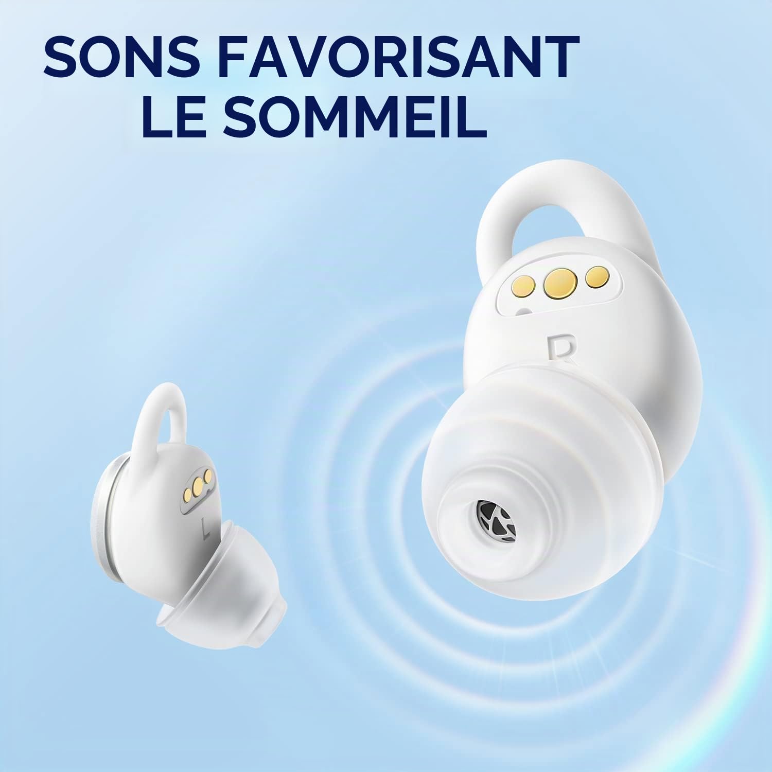 Soundcore by Anker, Sleep A10 Écouteurs Bluetooth pour dormir avec masquage passif du bruit, Bluetooth 5.2, pour le sommeil (reconditionné)