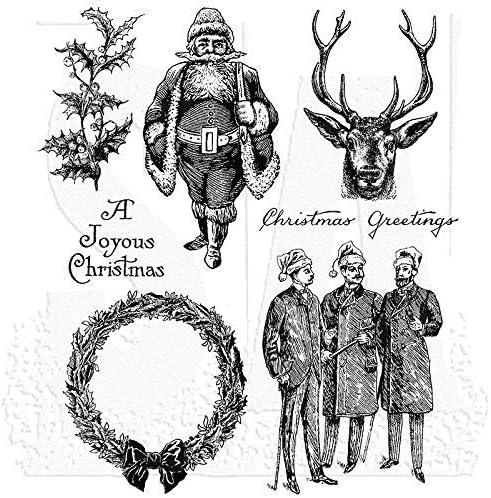 YULETIDE -CLING RBBR STAMP SET