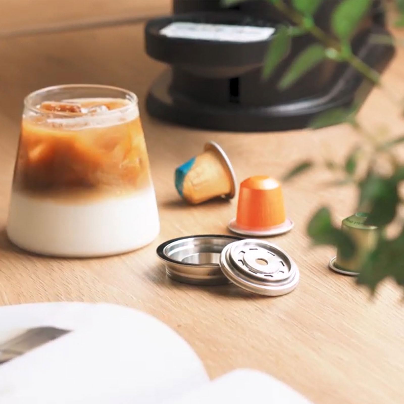 Adattatore riutilizzabile per capsule di caffè da 80 ml, adatto per Nespresso Vertuo