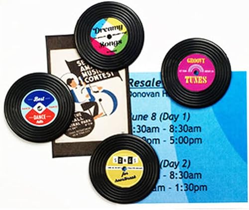 Miniatura 9 de Juego de 4 piezas de grabacióncinta retro modelo magnético para nevera, imán para nevera, adhesivo para decoración del hogar, oficina, pizarra