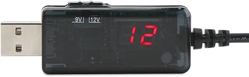 Miniatura 2 de USB a 9 V, 5 V a 12 V, cable USB DROK DC 5 V Boost a 9 V 12 V Convertidor de voltaje 1 A Step-up Volt Transformer Línea reguladora de alimentación