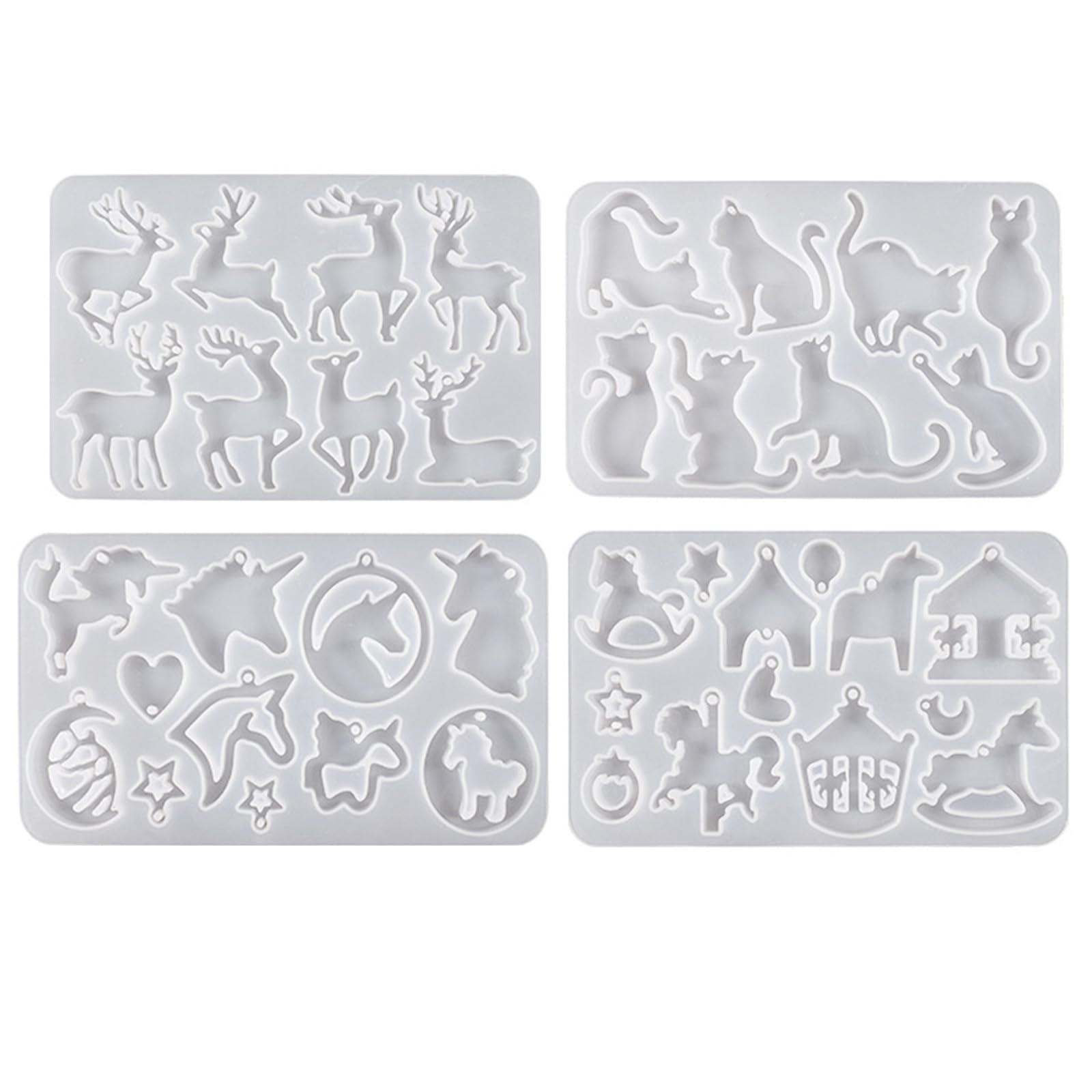 Lasuroa 2-tlg. Silikon Ohrringformen - DIY Schmuck Bastelset Mit Tier Motiven