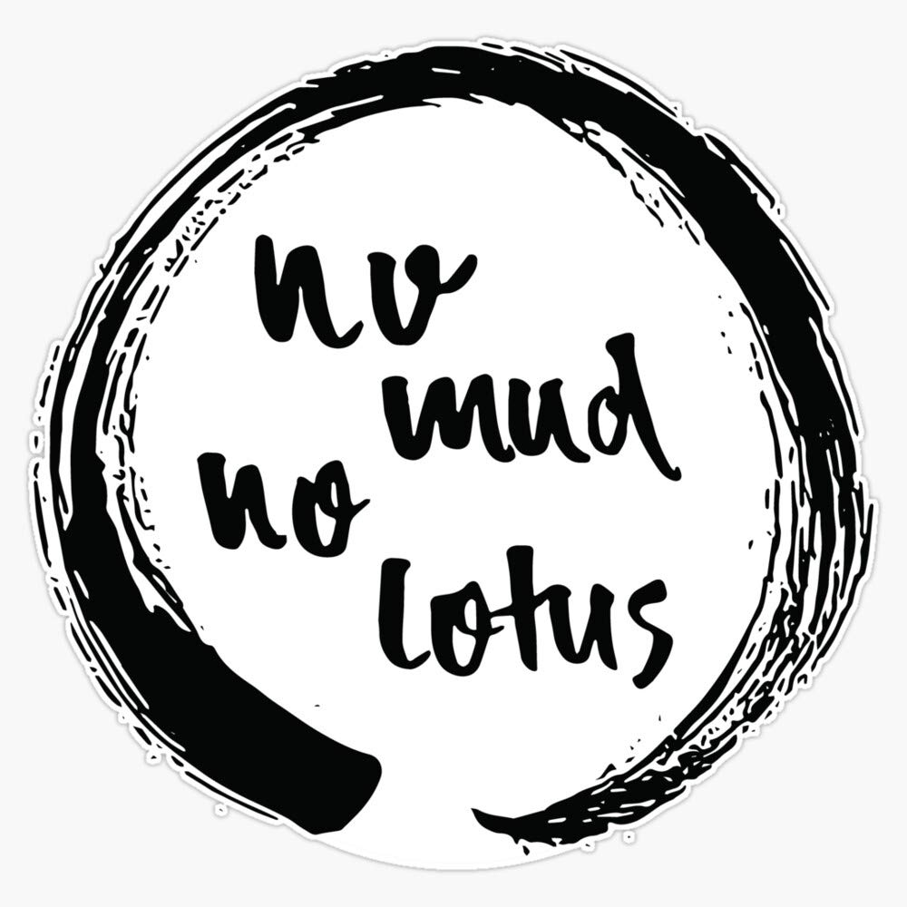Evan Decals No Mud No Lotus Enso Poster Sticker Vinyl Bumper Sticker Decal Waterproof 5 Inches EVAN-YOGA-STICKERS-651
