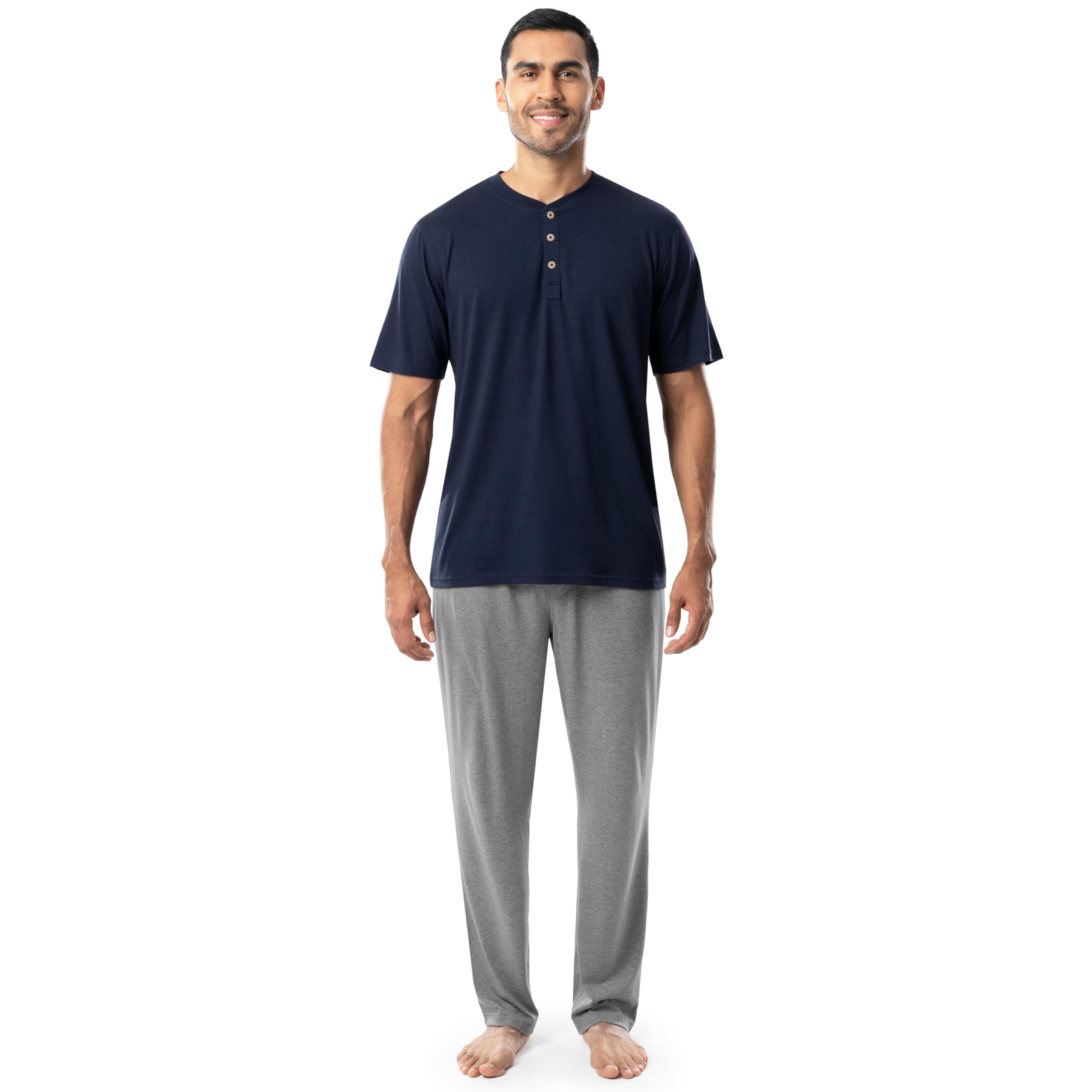 mens 2-piece Jersey Knit Pajama Set Pajama Set