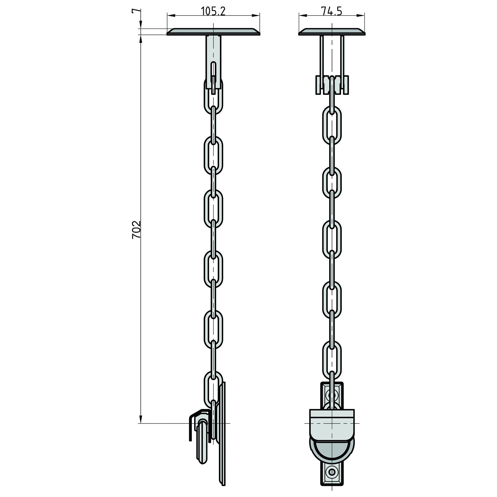 Basi S1620-0000 - Kit di accessori per fissaggio griglie 100