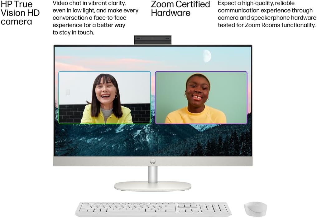 HP 27 Ultra 7 Touchscreen Business All-in-One Desktop, 27" FHD Touchscreen, Intel Core Ultra 7 155U (Beats Intel i7-1355U), 64GB DDR5 RAM, 2TB SSD, Wireless KB & Mouse, Wi-Fi 6, Windows 11 Pro