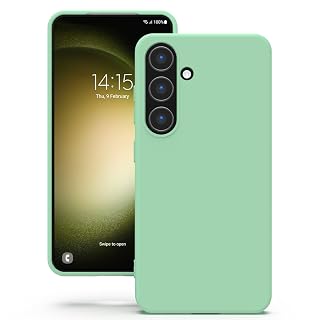 YATWIN Silicone Back Case for Samsung Galaxy S23, Soft-Touch Phone Back Cover for Samsung Galaxy S23 - Link Cyan