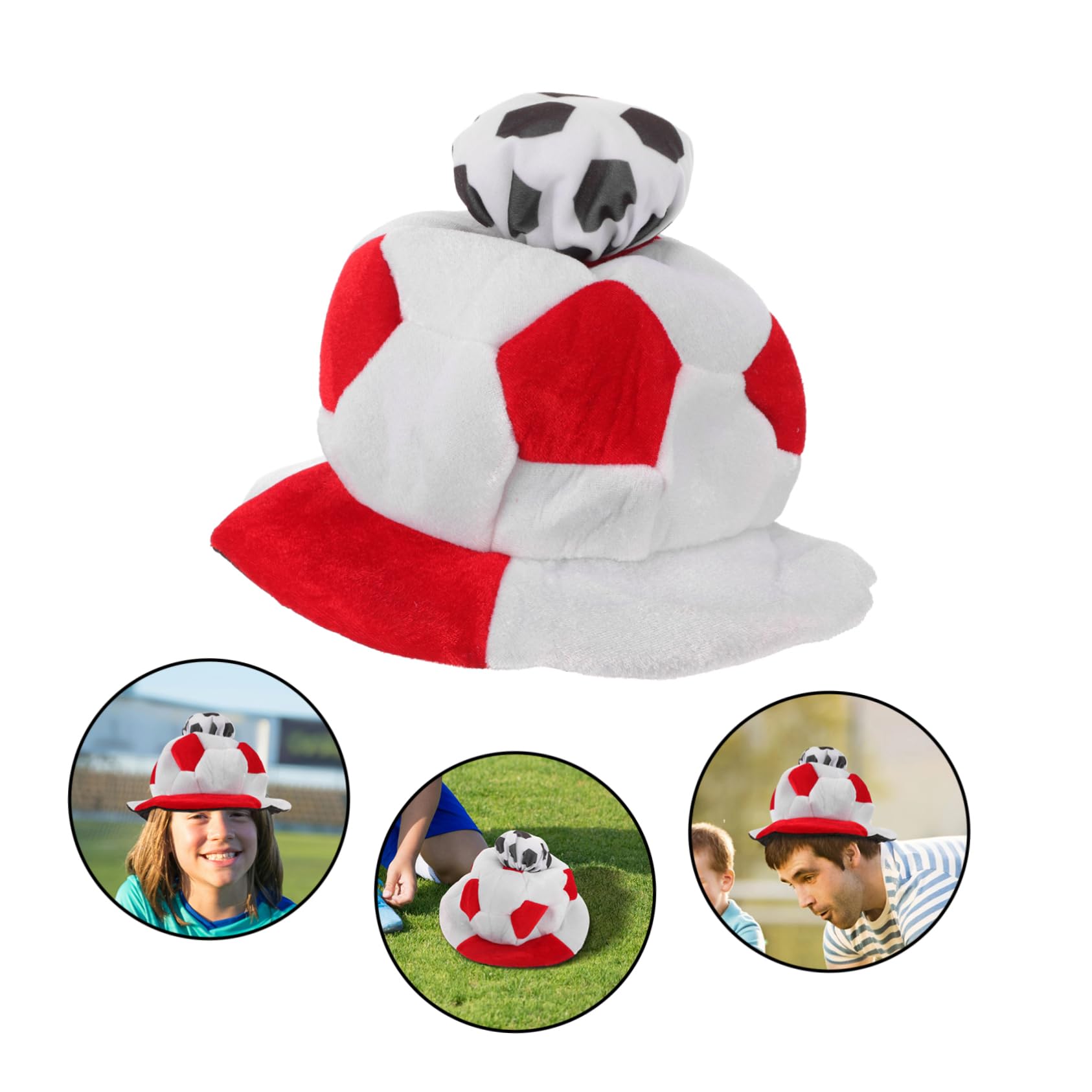 PRETYZOOM 5 Piezas gorra de futbol sombrero de los fanáticos del fútbol gorras de aficionados fútbol accesorio de sombrero animador tocado de vacaciones novedad s sintió
