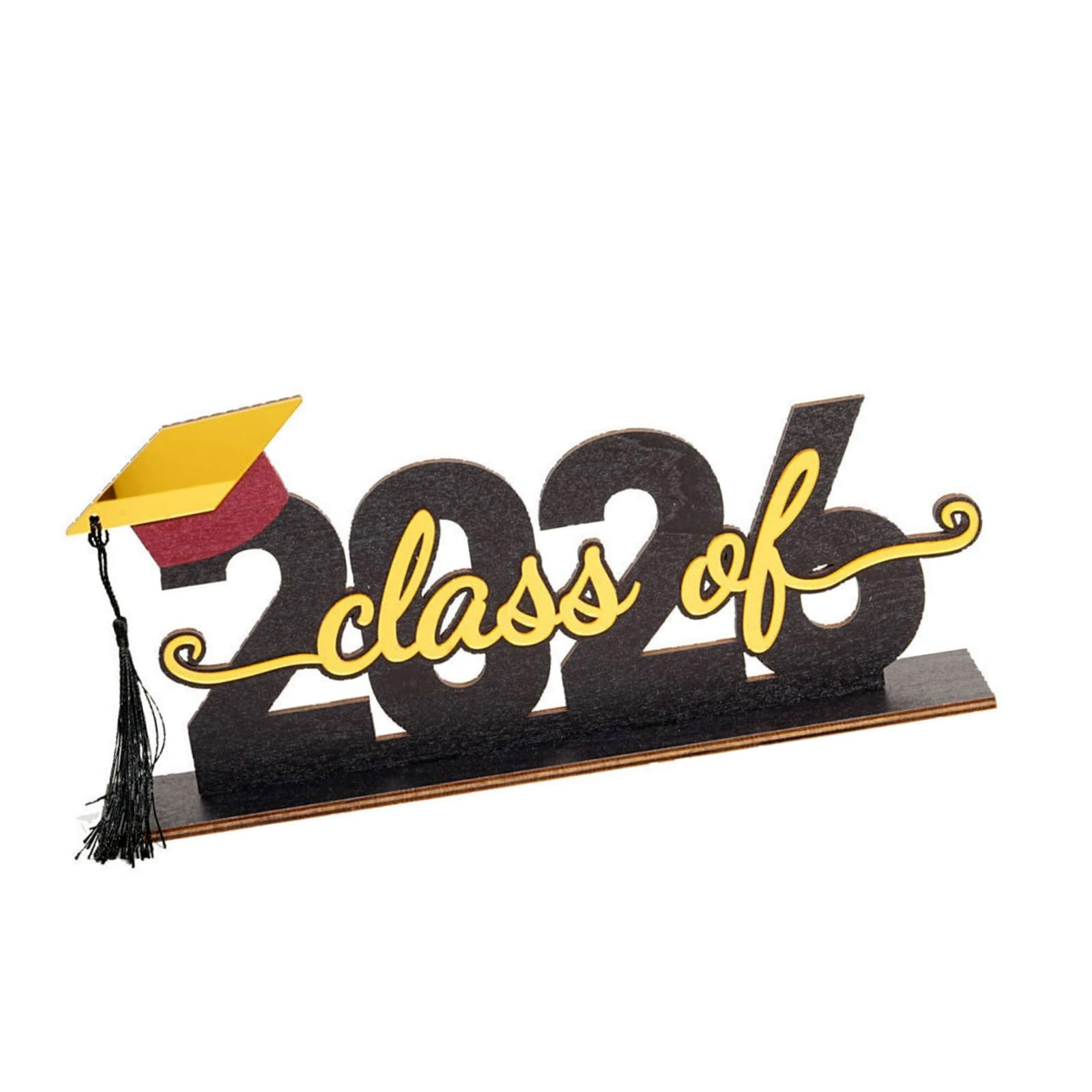 our fave 2026 Graduation Decorations Wooden Table Toppers for Class of 2026 Congrats Grad Sign Easy Assemble Centerpiece