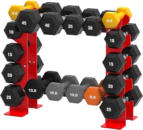 FISUP Soporte para mancuernas de 5 niveles450 libras soporte para mancuernas de entrenamiento con pesas soporte para mancuernas solo para gimnasio
