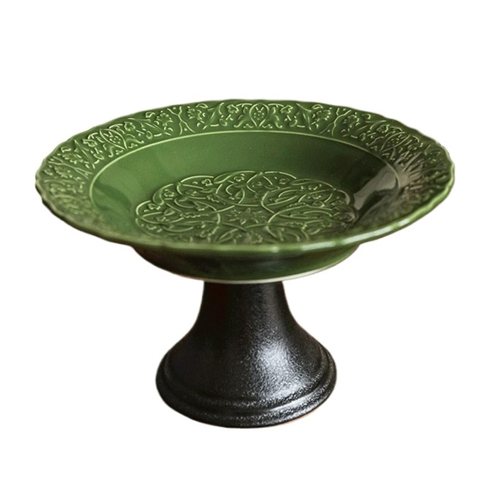LIBANGRONG-888 Cake Stand This Cake Stand, Adorned With A Floral Relief Pattern, Is Perfect For Displaying Afternoon Tea Treats Dessert Stand(Small)