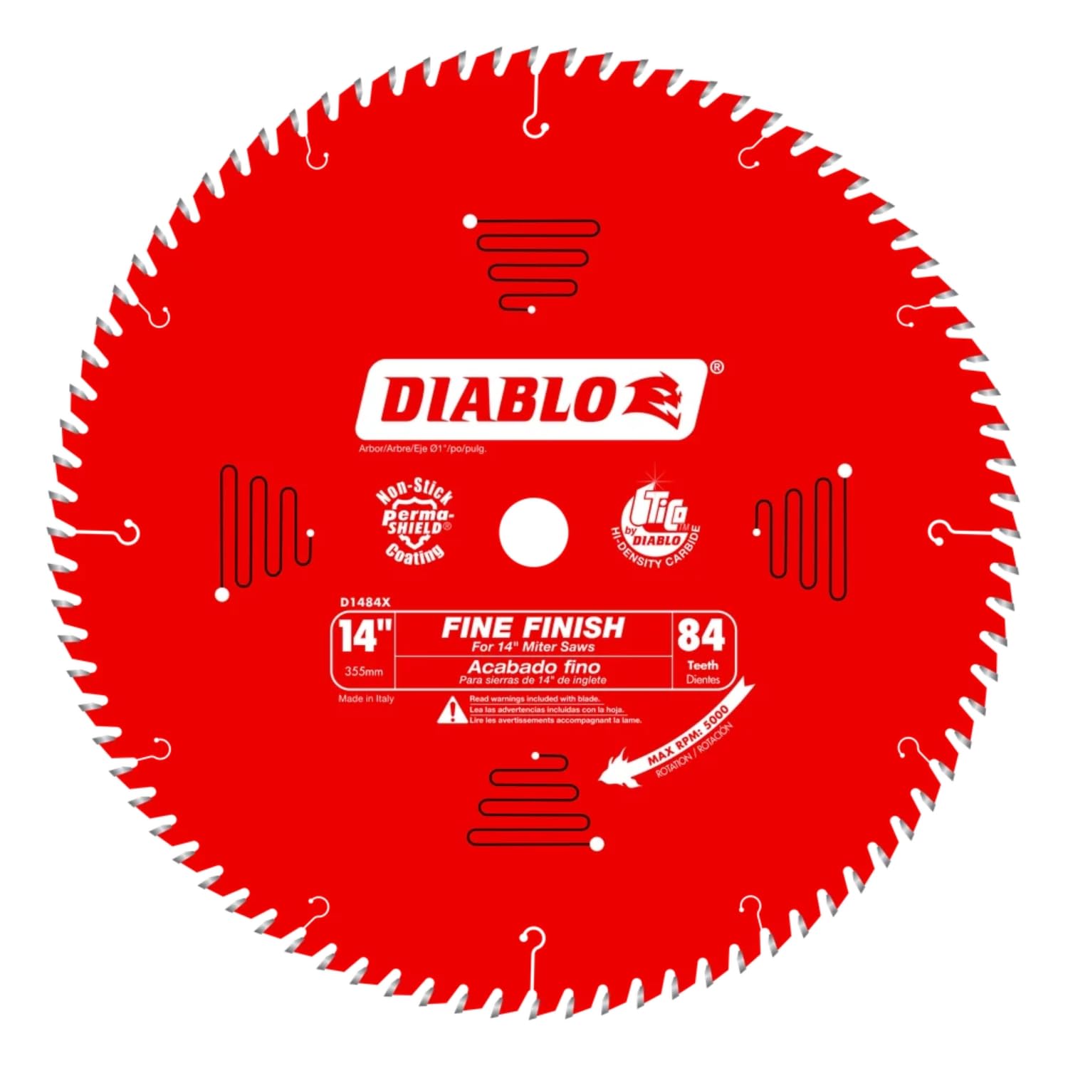 Diablo Fine Finish Saw Blade - 14" Diameter, 84 ATB Teeth