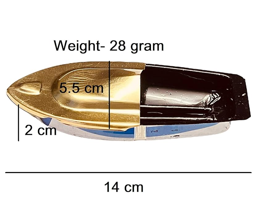 POFET Classic Speed Boat Powered By Candle Tin Toy Water Handmade