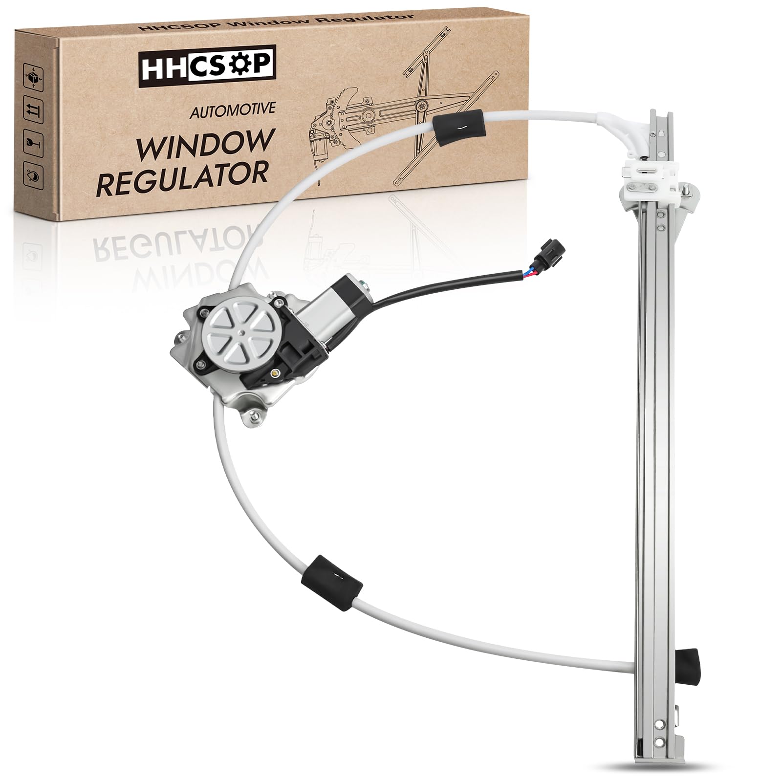 HHCSOP Rear Left Driver Side Power Window Regulator with Motor Compatible with 2002 2003 2004 2005 Jeep Liberty KJ, 2006 2007 Jeep Liberty KJ Ball Stud Style, 748-569 Rear Driver Side