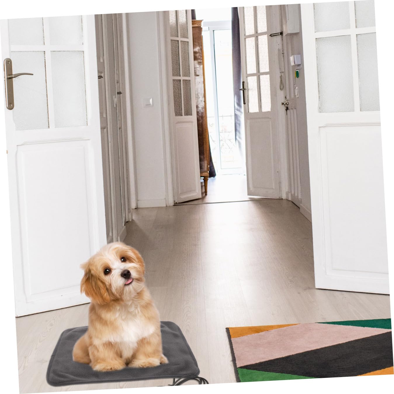 Almohadilla Térmica USB para Mascotas Manta Cálida para Perros Pequeños y Gatos Control De Temperatura para Dormitorios De Invierno