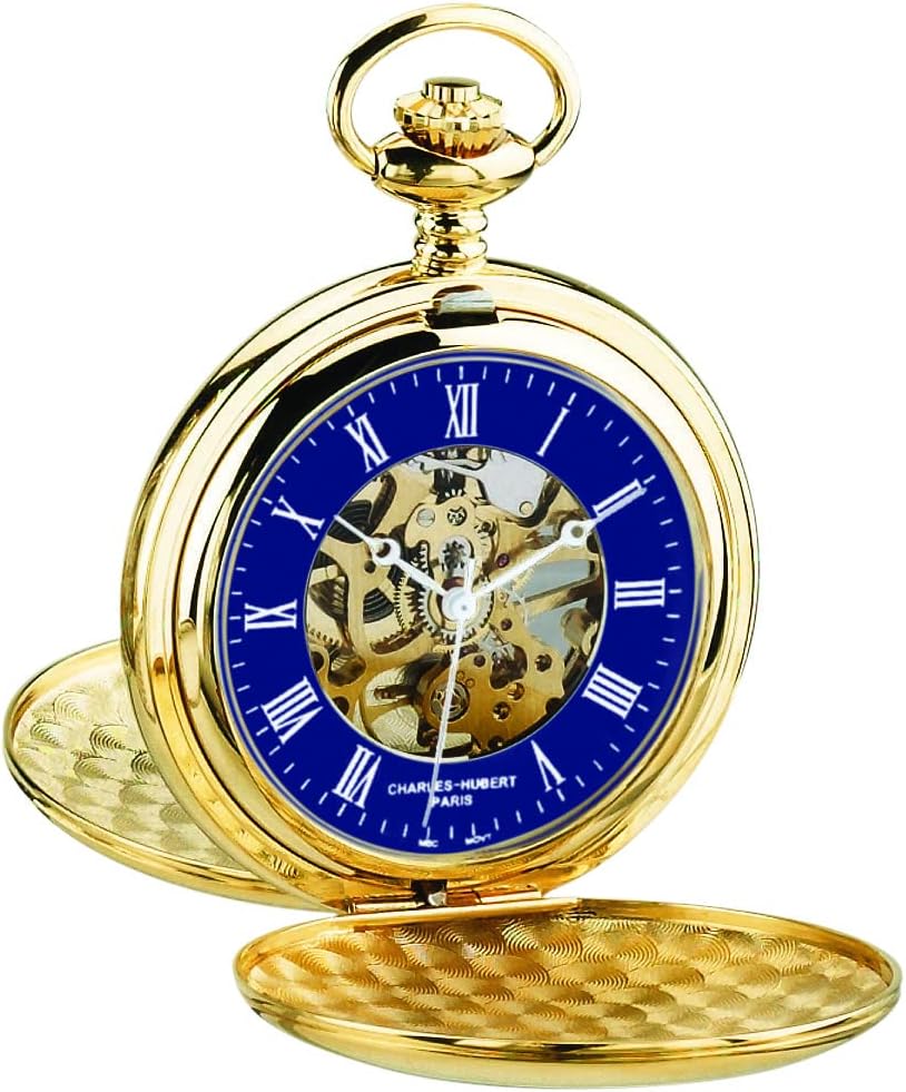 Charles-Hubert DWA063 Double Hunter Case Mechanical Pocket Watch