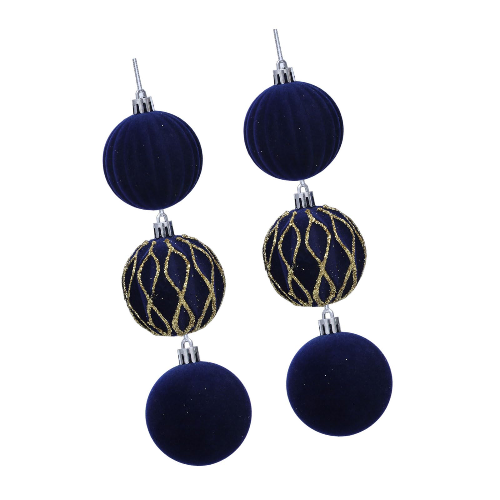 Tsophreniq 6 Pieces Cozy Flocking Holiday Decorations Soft Touch Christmas Balls Soft Flocking Ornament for Festive Atmospheres Holiday Tree Decor