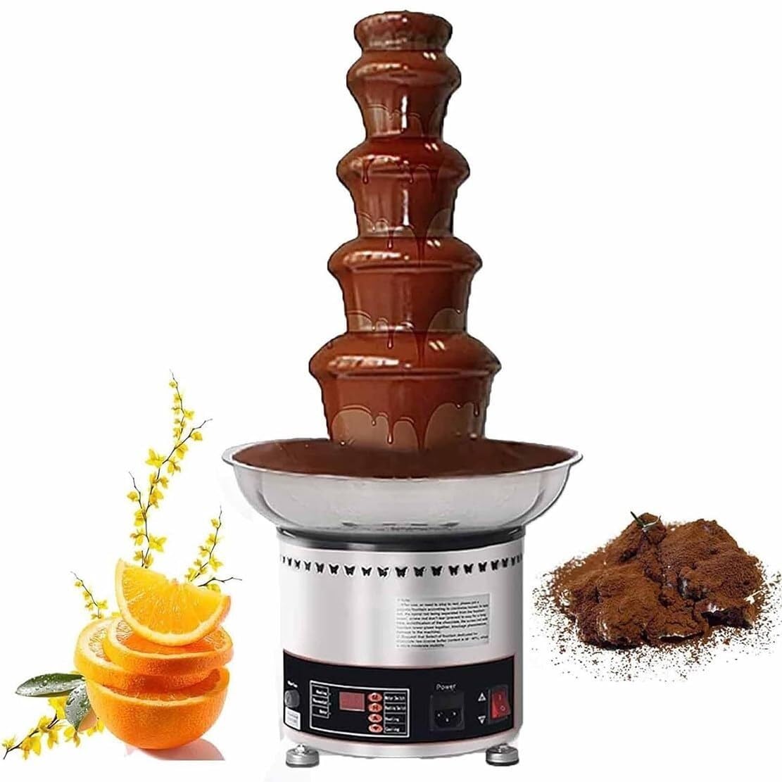 UMJIGF Chocolate Fondue Set, Electric Chocolate Fountain Machine, Commercial Chocolate Melting Machine for Party Birthday Wedding Chocolate Cheese BBQ Sauce,7Tier