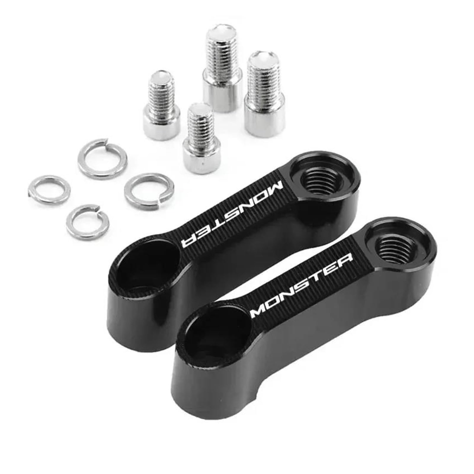 Ztqlijqf Black Extension Bracket For Monster 695 696 795 796 797 821 1200 1200S 1100/S(Black)