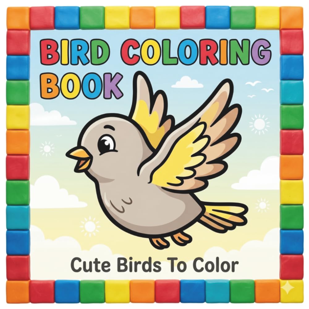 Bird Coloring Book: Coloring Book For Kids | Cute Animal Coloring Book | Flying Bird Coloring Book | Birds For Kids | Kid Coloring Book | Coloring Pages For Children Ages 3-6