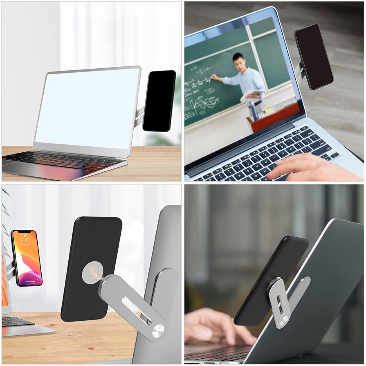 Gatuida 3pezzi Supporto Magnetico Per Telefono Da Laptop Estensore Argento Per Multitasking e Produttività Ufficio e Movimento