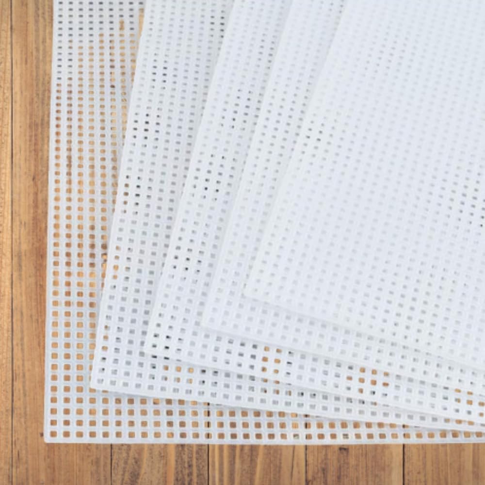 Cross Stitch Plastic Canvas Sheet for Crafts, DIY Projects, Bag Making & Embroidery – Durable Canvas for Sewing, Decoration & Creative Projects(Pack of 5) 25x30cm-white-image-24