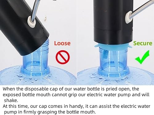 Miniatura 3 de Myvision Manguera y tapa de repuesto para bomba eléctrica dispensadora de agua, contiene 1 tapa de botella de agua de silicona de grado alimenticio