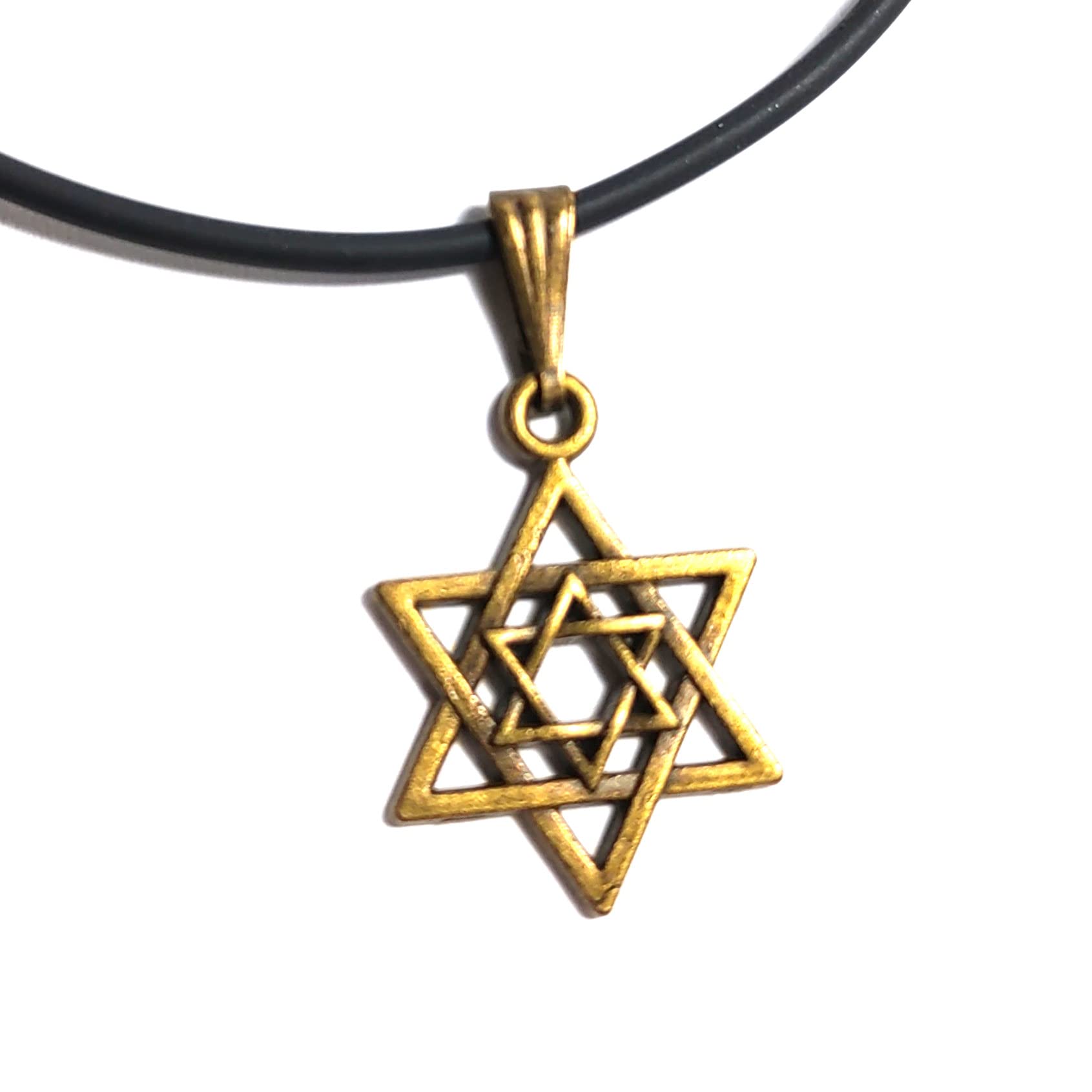 Amazon | H326(SHOUT RUE)六芒星 六角星 ダブルスター チョーカー  