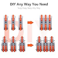 Vista 3 de XALXMAW 91 conectores de cable de palanca, kit de conectores eléctricos de empalme mini para cableado rápido 24-12 AWG