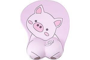 KAIGOBOX Kawaii Mouse Pad with Piggy Pattern and Wrist Rest