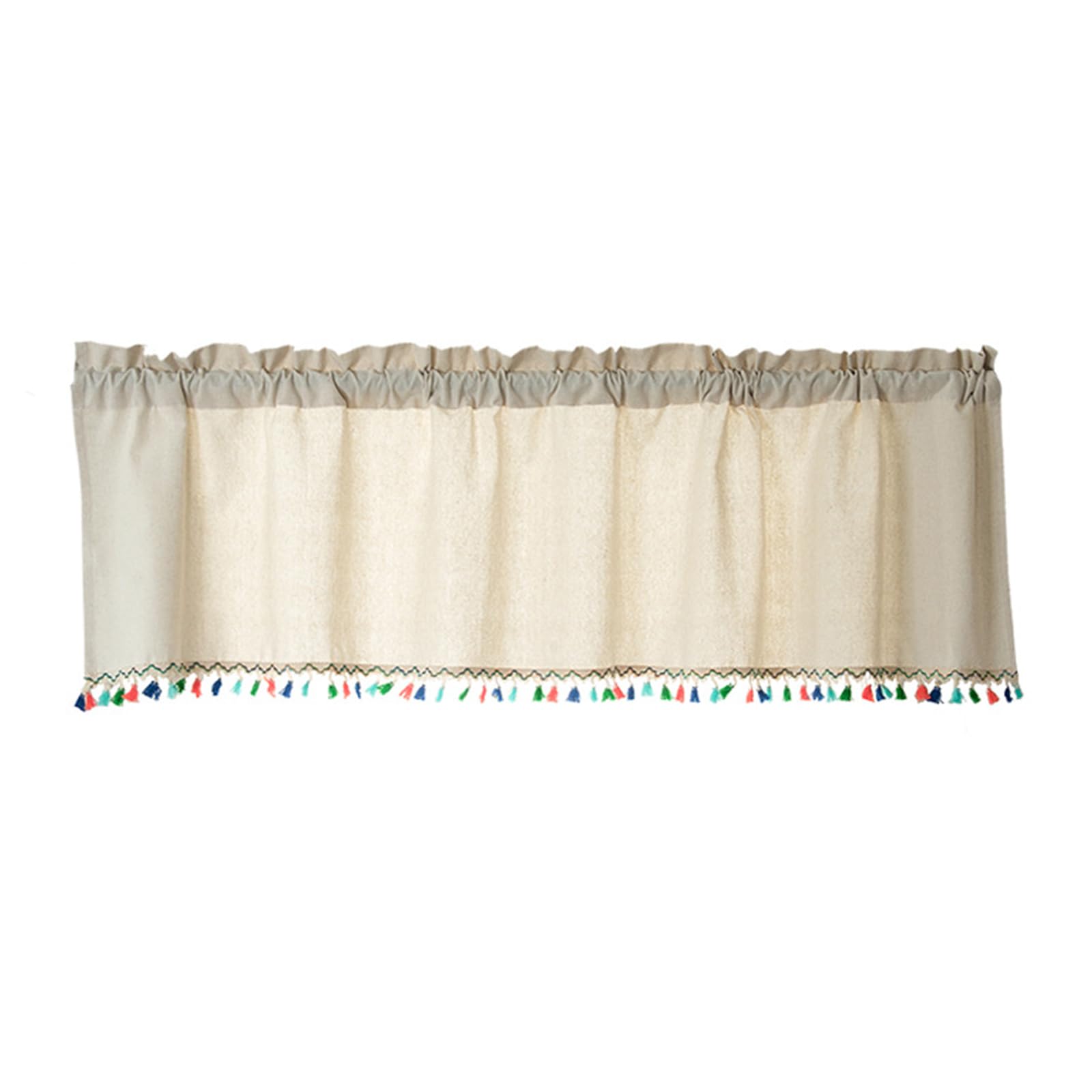 Elnwnnkc Small Window Curtain Linen Look Curtain to Any Space Decoration with Tassels Lace Drape Elegant Color