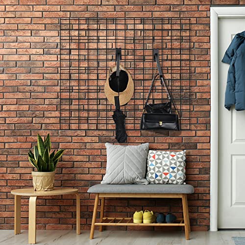 Therwen THERWEN-SLATWALL HANGERS-0257 4 Pcs Gridwall Accessories Metal 5 Hooks Waterfall Hangers 16.5 Inch Square Tubing Straight Arm Gridwall Waterfall Hooks Hangers thumb #5