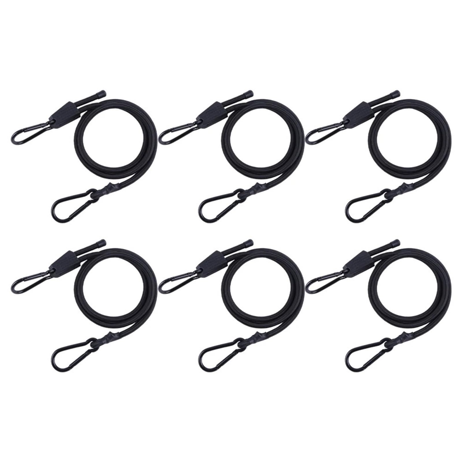cinchas de Amarre Cuerdas elásticas Ajustables con Ganchos, mosquetón Resistente for Exteriores, Cuerdas for portabicicletas, Lonas for Crucero, 6 uds