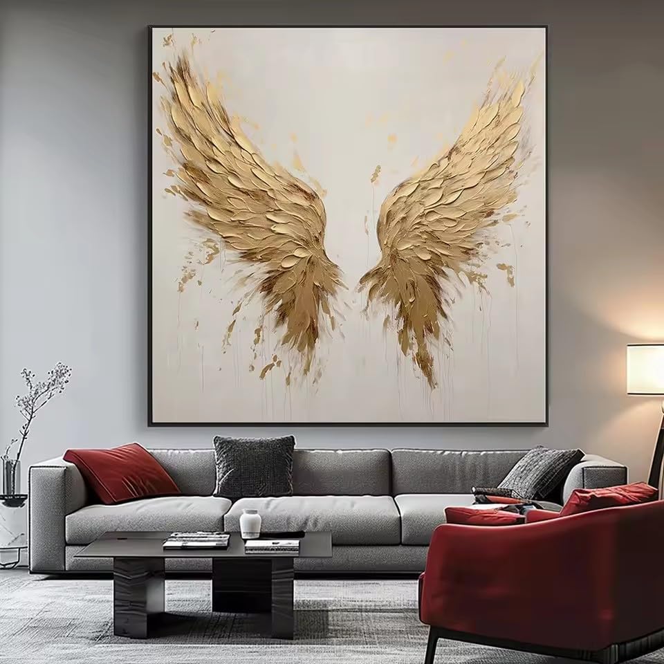 Tableau sur toile aile d'or : cadeau déco idéal pour un bureau