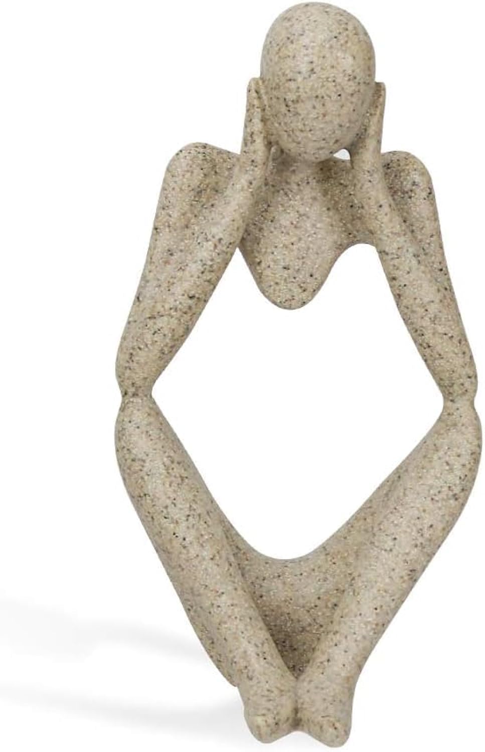 Sandstone Thinker Figures Resin Abstract Sculpture Statue Collectible Figurines Home Office Bookshelf Desktop Decor (Focus), RF-001