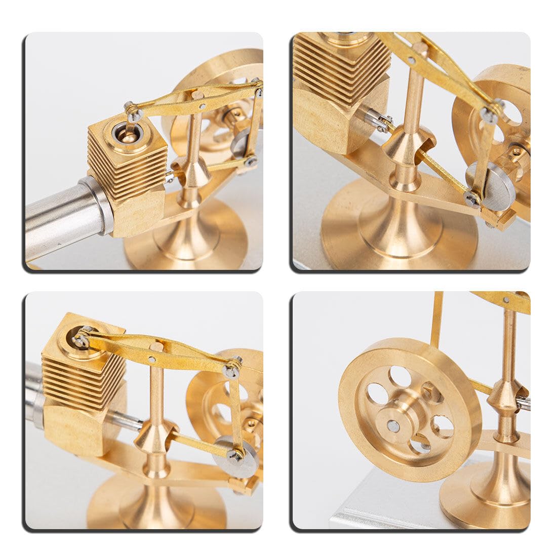 Sterling Engine Kit, Sterling Motor Mini-Balancierbar Balancierbar Aire Caliente Motor Externo Stirling Motor Modelo, Juguete Educativo Regalo de Cumpleaños para los entusiastas de la tecnología (RTR)