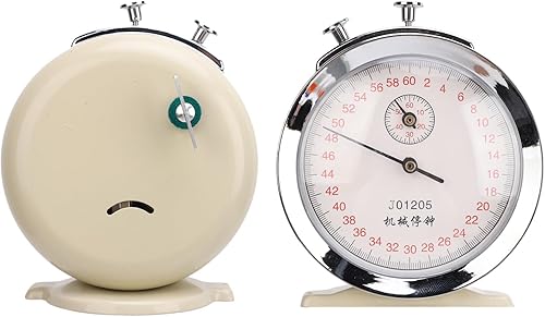 Miniatura 7 de Mechanical Stopwatch, Round Dial 0.2s 60 Second Sports Count Timer for Physical Experiments Running Cycling J01205 Metal Plastic Acrylic 8.5 x 10cm