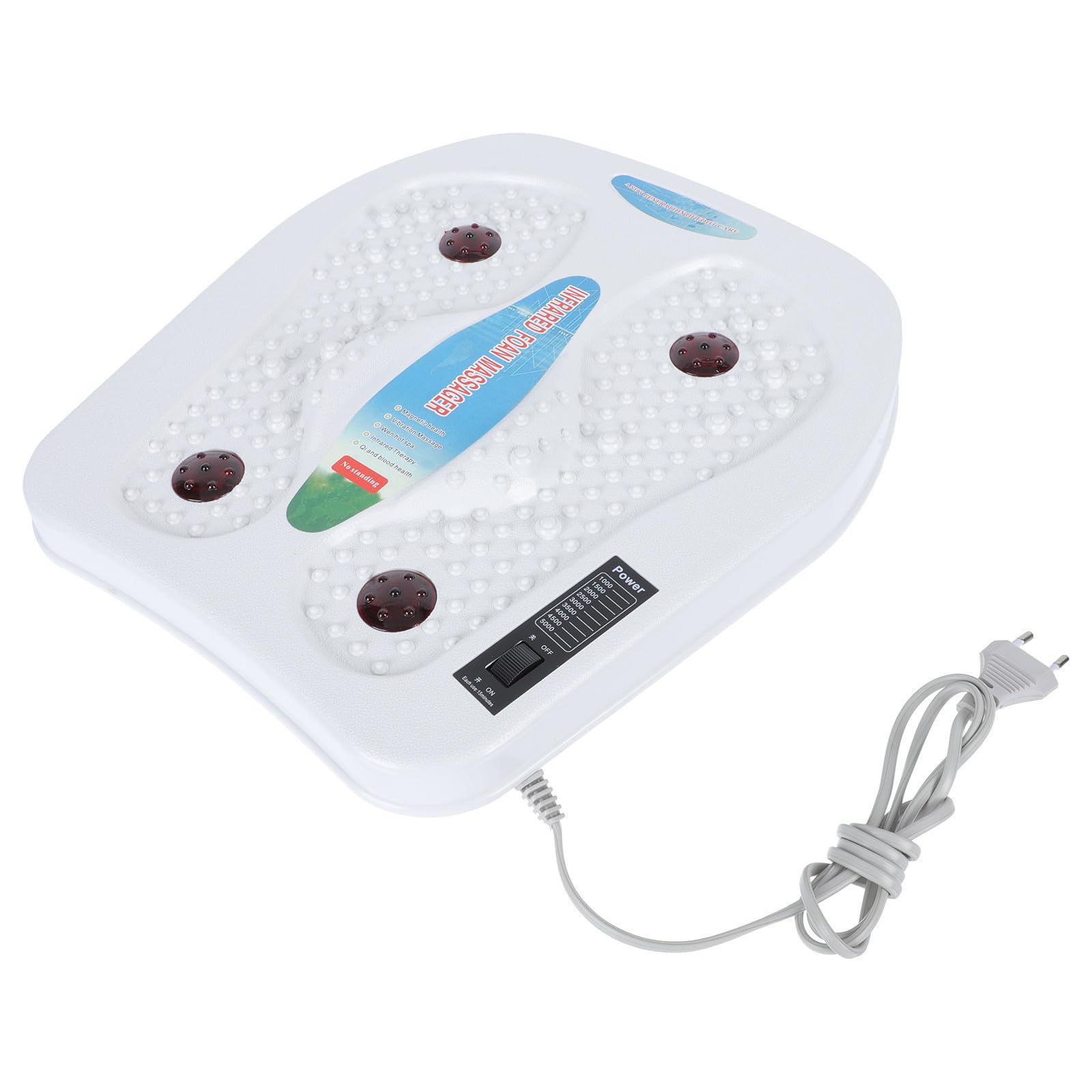 TOYANDONA Pies Eléctrico Ajustable y Enchufe Seguro, Fabricado en Abs, 220v 50hz para Terapia y Relajación Hogar