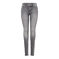 ONLY Blush Mid SK Ank Raw Jens Noos Skinny Donna, Grigio (Grey Denim/Grey Denim)